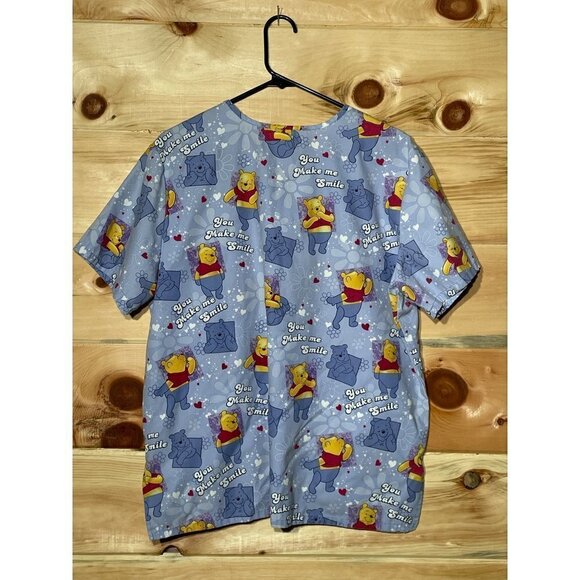 Disney scrub top. Winnie the Pooh. Size large. The wonderful world of Disney. Nu - Picture 2 of 2